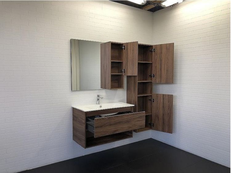 Шкаф пенал Comforty Бордо 40 00-00007266 подвесной Дуб темно-коричневый Шкаф пенал Comforty Бордо 40 00-00007266 подвесной Дуб темно-коричневый