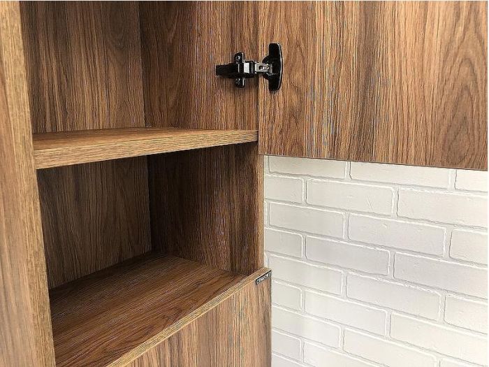 Шкаф пенал Comforty Бордо 40 00-00007266 подвесной Дуб темно-коричневый