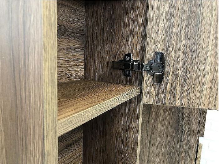 Шкаф пенал Comforty Бордо 40 00-00007266 подвесной Дуб темно-коричневый