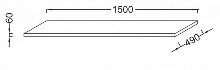 Столешница для раковины Jacob Delafon Terrace, 150 см, EB1196-N06 Столешница для раковины Jacob Delafon Terrace, 150 см, EB1196-N06