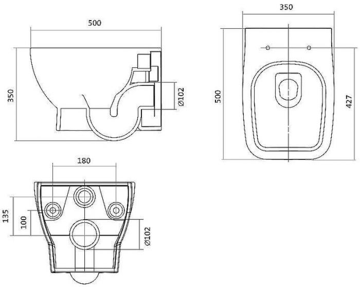 Комплект унитаза с инсталляцией Santek Нео 1WH501776 с сиденьем Микролифт и Черной матовой клавишей смыва