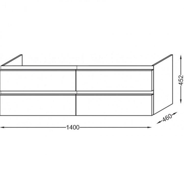 Тумба для комплекта 140 см Jacob Delafon Vox EB2020-RA-G80, светло-коричневый Тумба для комплекта 140 см Jacob Delafon Vox EB2020-RA-G80, светло-коричневый