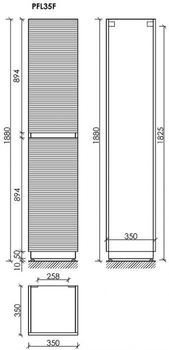 Шкаф пенал Sancos Folk Floor 35 PFL35FGS цвет Grey soft