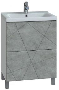 Тумба под раковину Vigo Geometry 60 tn.bsf.GEO.FOS.60.2Y цвет Бетон Белый