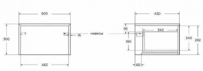 Тумба Cezares Tavolone 50 41585 Rovere tabacco