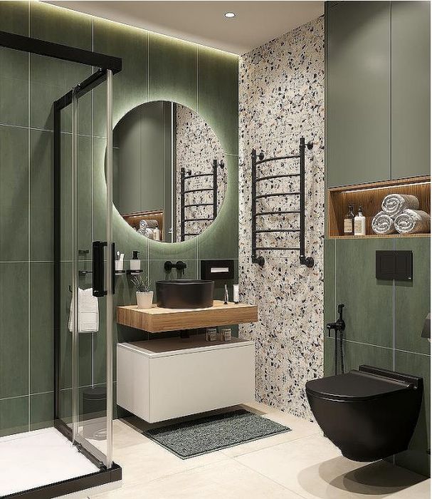 Комплект мебели для ванной STWORKI Ольборг 80 483333 подвесная Белая матовая Дуб французский