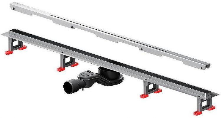 Душевой лоток AM.PM MasterFlow 100 W01SC-S11-100-05SB с решеткой Хром матовый Slim line