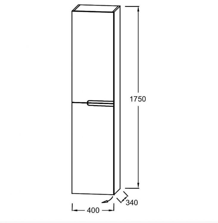 Шкаф-пенал Jacob Delafon Nona 40х175х34 см EB1893LRU-G98, глянцевый темно-синий Шкаф-пенал Jacob Delafon Nona 40х175х34 см EB1893LRU-G98, глянцевый темно-синий