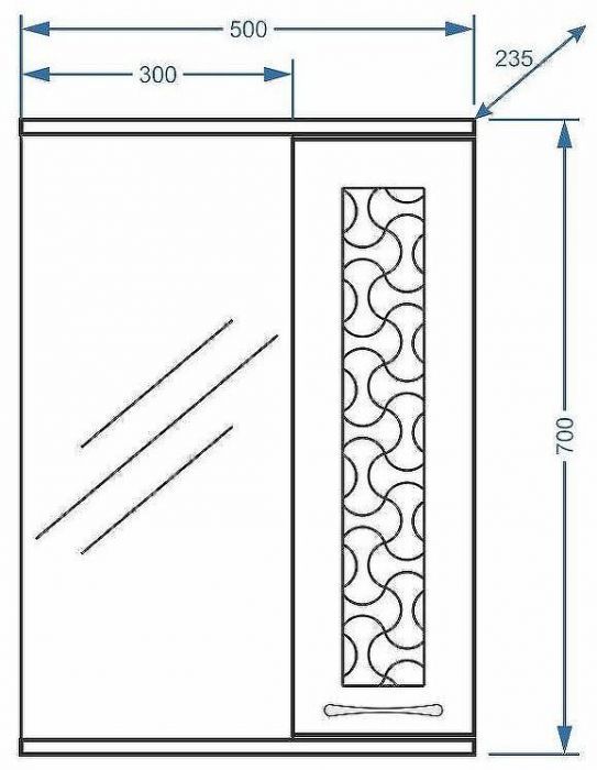 Зеркало со шкафом Stella Polar Ванда 50/С SP-00000198 с подсветкой Белое