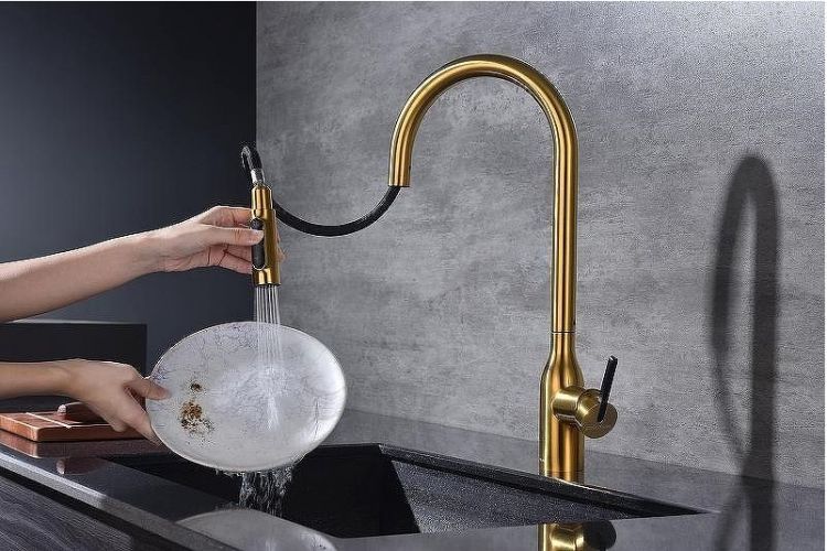 Смеситель для кухни Paulmark Universal Un213880-BG Брашированное золото