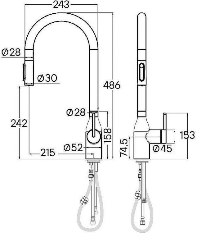 Смеситель для кухни Paulmark Universal Un213880-BG Брашированное золото
