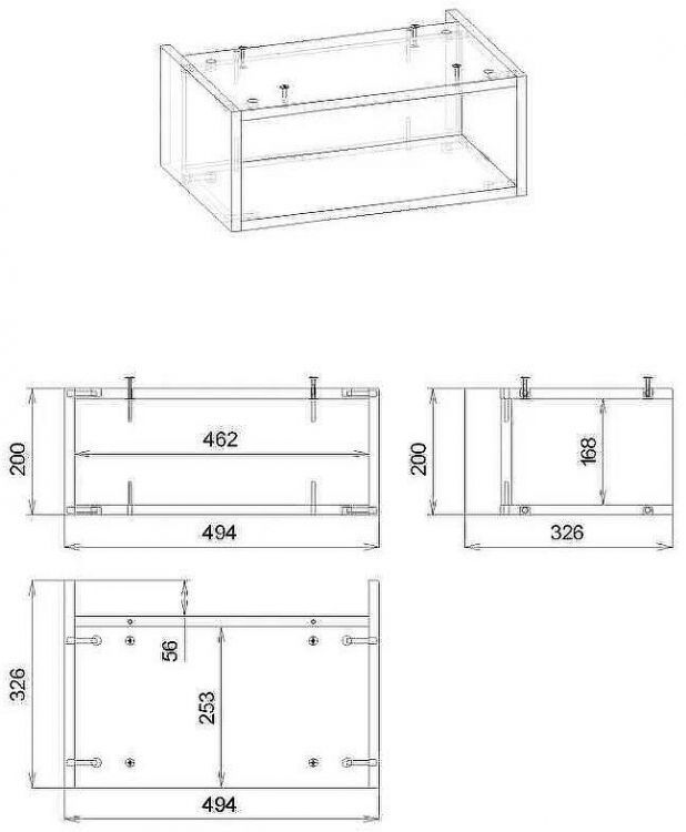 Ниша для тумбы Бриклаер Кристалл 50 4627125415876 Дуб Бунратти