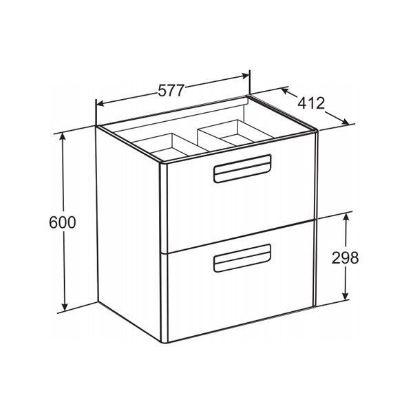 Тумба под раковину Roca The Gap 60 ZRU9302838 Тумба под раковину Roca The Gap 60 ZRU9302838