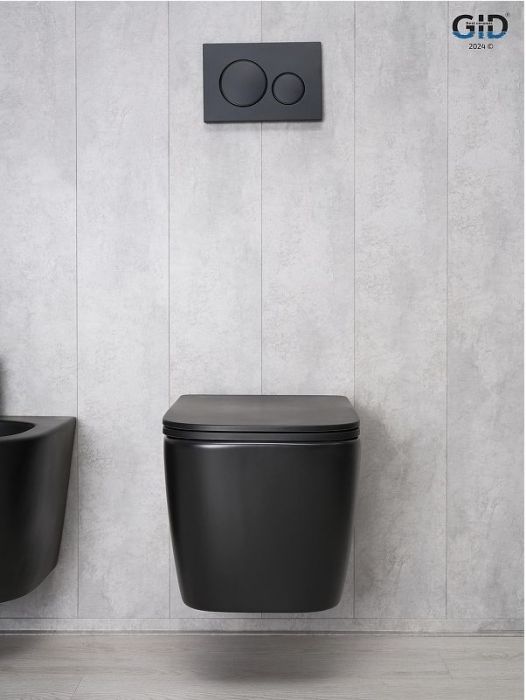 Унитаз Gid Cuadrado Tr2140Bm 62255Y подвесной цвет Черный матовый с сиденьем Микролифт