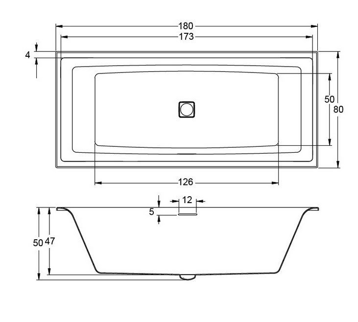 Отдельностоящая акриловая ванна RIHO STILL SQUARE Elite R 170x75, BD1300500000000 Отдельностоящая акриловая ванна RIHO STILL SQUARE Elite R 170x75, BD1300500000000