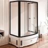 Душевой уголок Radomir Диана 140x95 1-03-6-0-0-0140 профиль Черный стекло прозрачное