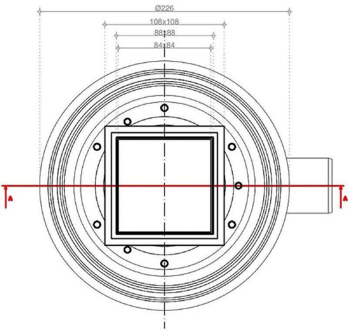 Душевой трап Pestan Confluo Standard 13702565 с двухсторонней решеткой Хром глянцевый / полая под плитку