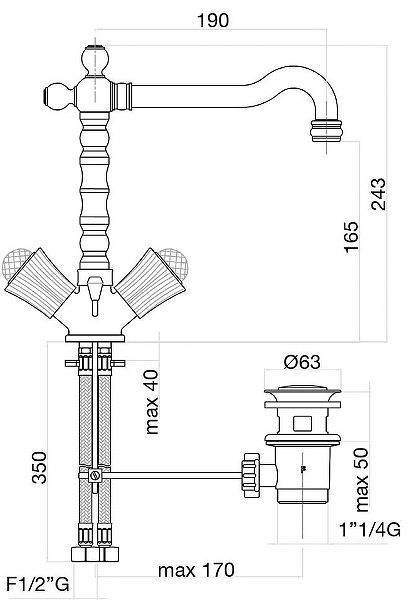 Смеситель для кухни Fiore Venere Sky 13CR0625 цвет Хром