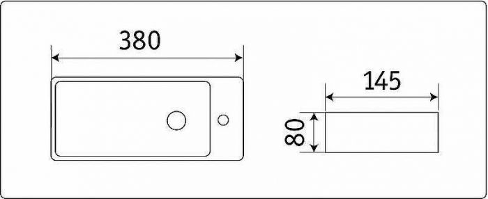 Раковина CeramaLux 38 9048FL Белая