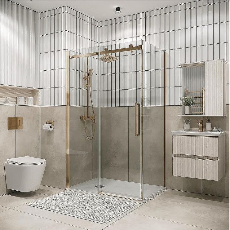 Душевой уголок Grossman Classic 100х80 120.K33.04.1080.32.00 профиль Золото сатин стекло прозрачное Душевой уголок Grossman Classic 100х80 120.K33.04.1080.32.00 профиль Золото сатин стекло прозрачное