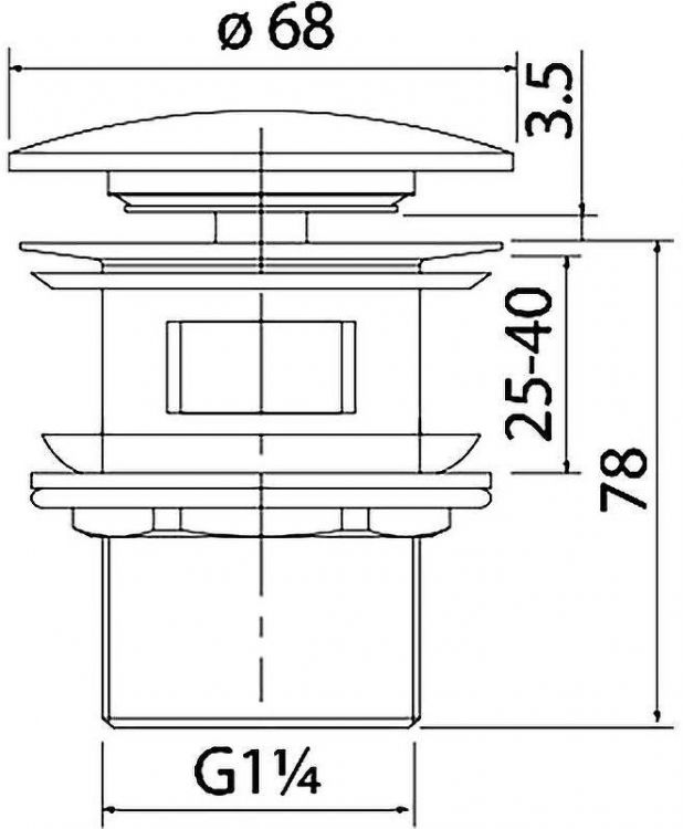 Донный клапан Iddis Optima Home OPHWS0Wi88 click-clack Белый глянцевый