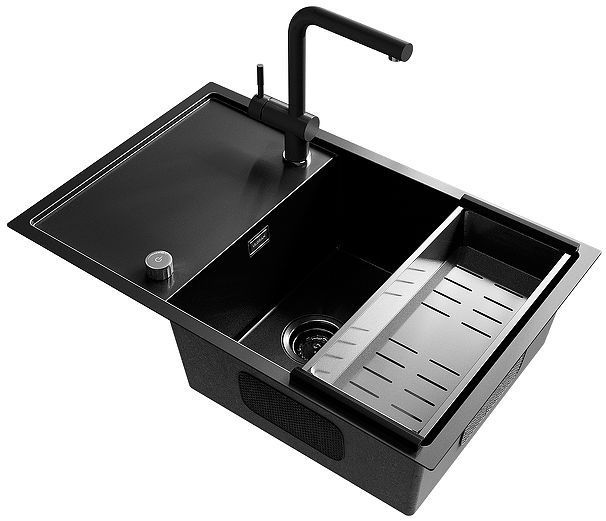 Смеситель для кухни Ulgran Steel US-022-003 цвет Вороненая сталь Смеситель для кухни Ulgran Steel US-022-003 цвет Вороненая сталь