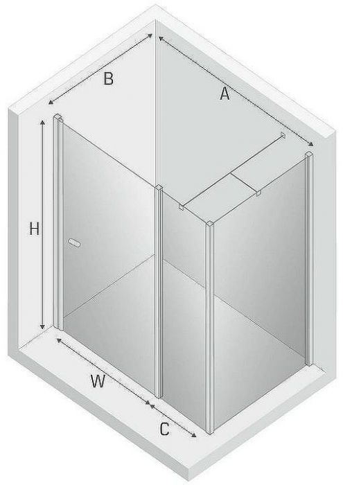 Душевой уголок New Trendy New Soleo Chrome 120х110 K-0737 профиль Хром стекло прозрачное
