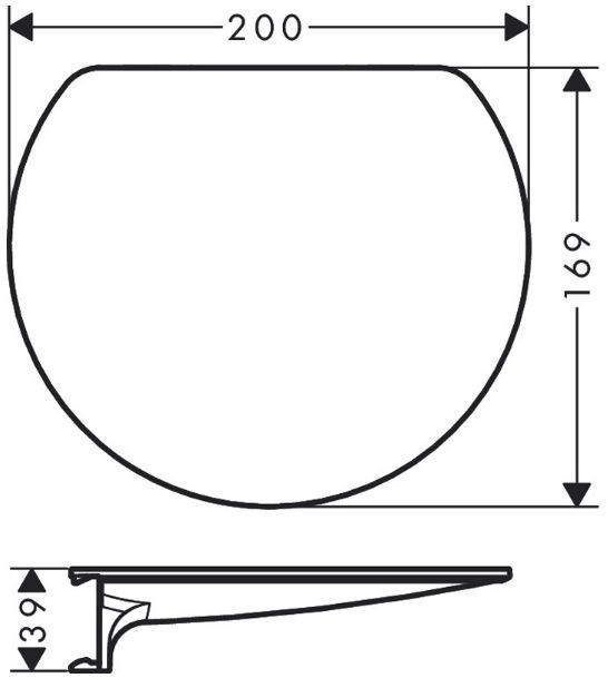 Hansgrohe WallStoris Полочка подвесная, цвет: белый матовый