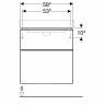 Тумба под раковину Geberit Smyle Square 60x61.7, песчаный гланец [500.352.JL.1]