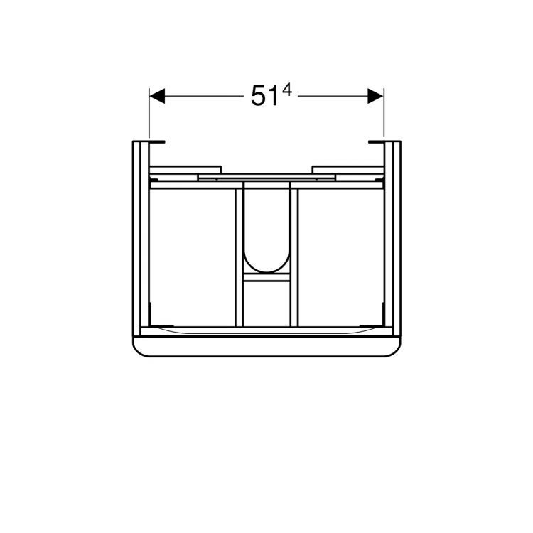 Тумба под раковину Geberit Smyle Square 60x61.7, песчаный гланец [500.352.JL.1]
