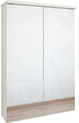Зеркальный шкаф Sanflor Чикаго 60 С08222 с подсветкой Дуб крафт белый