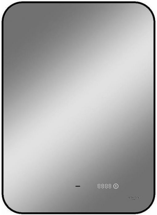 Зеркало Reflexion Black View 500х700 RF4001BV с подсветкой Черное с бесконтактным выключателем, диммером и часами