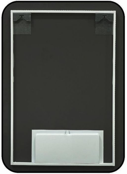 Зеркало Reflexion Black View 500х700 RF4001BV с подсветкой Черное с бесконтактным выключателем, диммером и часами