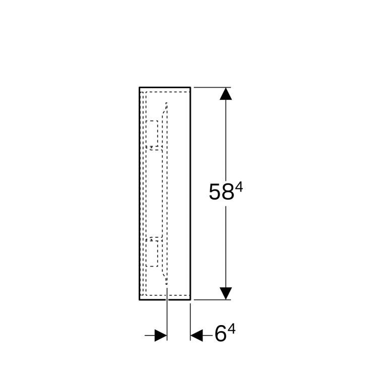 Зеркало Geberit Citterio с подсветкой 88.4x58.4x14, темный дуб [500.572.JJ.1]