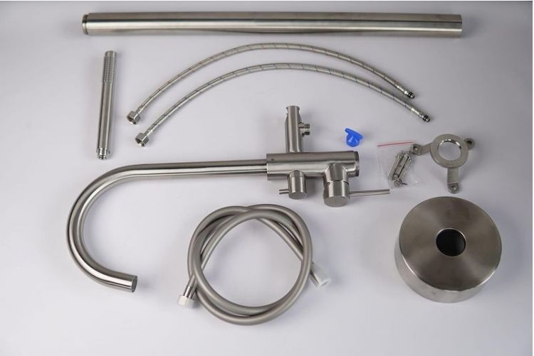 Смеситель для ванны Knotlor Eclipse SS-27 цвет Матовая сталь