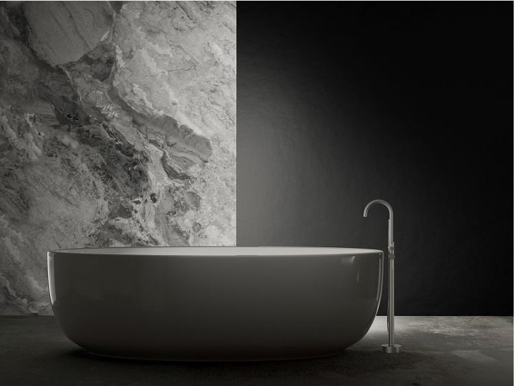 Смеситель для ванны Knotlor Eclipse SS-27 цвет Матовая сталь