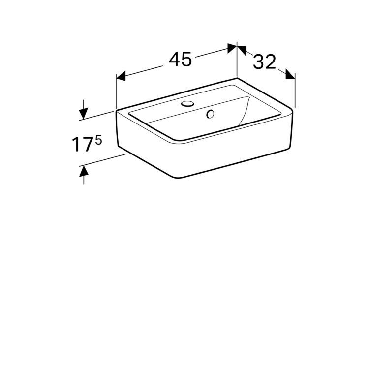 Раковина Geberit Renova Nr.1 Plan, 272145000