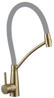 Смеситель для кухни Fmark FS8255C-04 цвет Золото матовое Серый