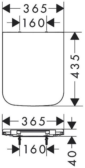 Hansgrohe CreekTide Q Сиденье для унитаза, с микролифтом, с верхним креплением, цвет: белый
