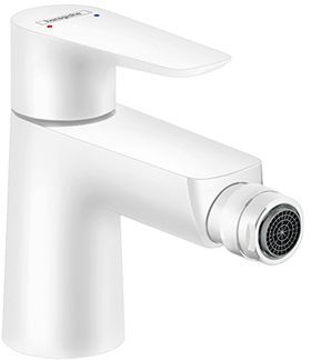 Hansgrohe Talis E Смеситель для биде на 1 отв, с донным клапаном, излив 116мм, цвет: белый матовый