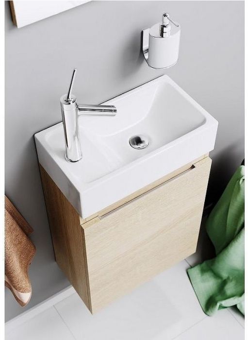 Тумба под раковину Aqwella Леон 40 Ln-MP.01.04/DS подвесная Дуб сонома