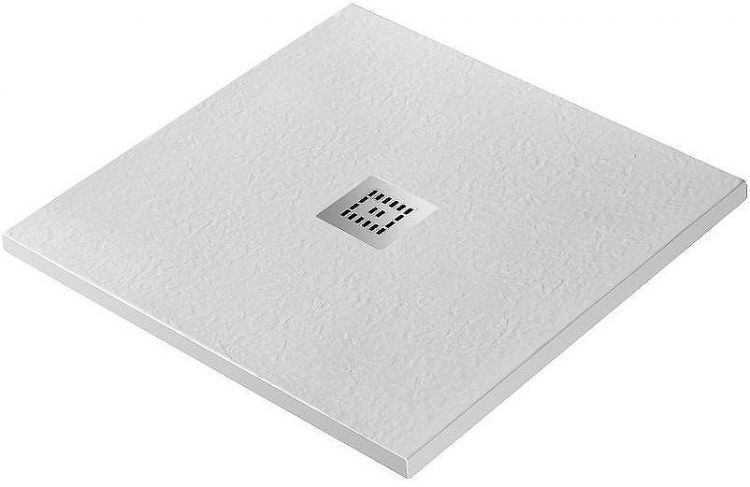 Душевой поддон из искусственного камня BelBagno Uno 80x80 TRAY-MR-UNO-A-80-35-W-CR Белый