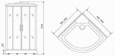 Душевая кабина Timo T-7709 Душевая кабина Timo T-7709