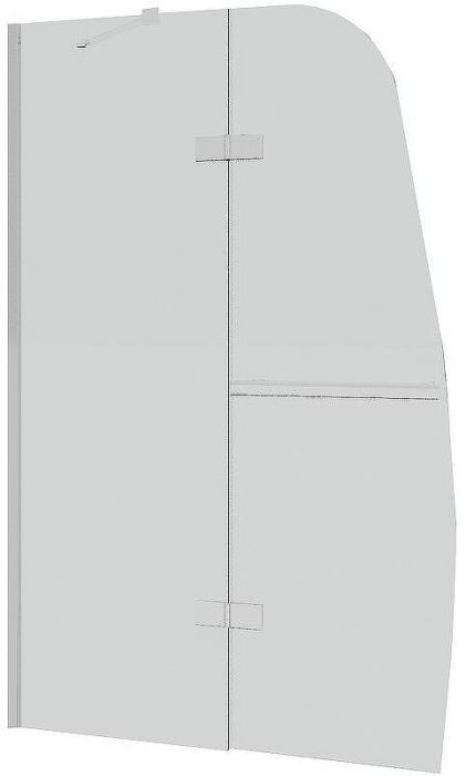 Шторка на ванну Grossman 100 GR-102/1 профиль Хром стекло прозрачное