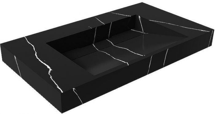 Раковина Boheme Armadi Art Flat 80 859-080-NM Черный мрамор
