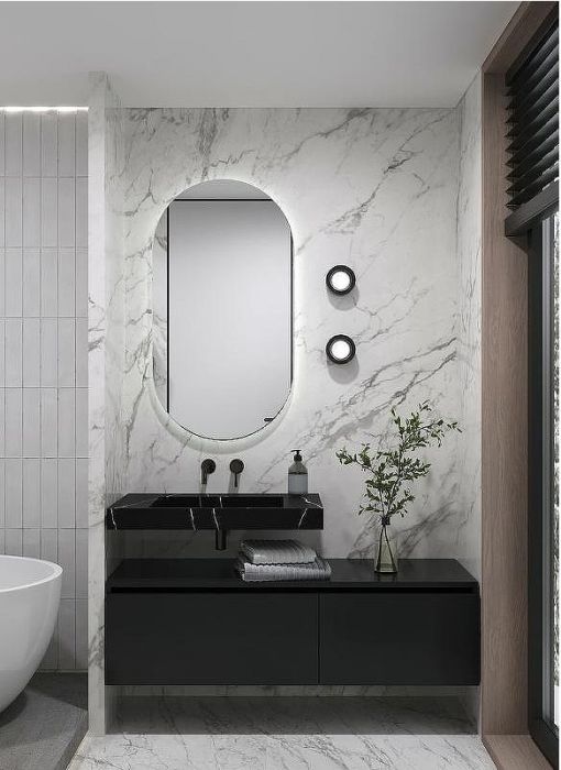 Раковина Boheme Armadi Art Flat 80 859-080-NM Черный мрамор