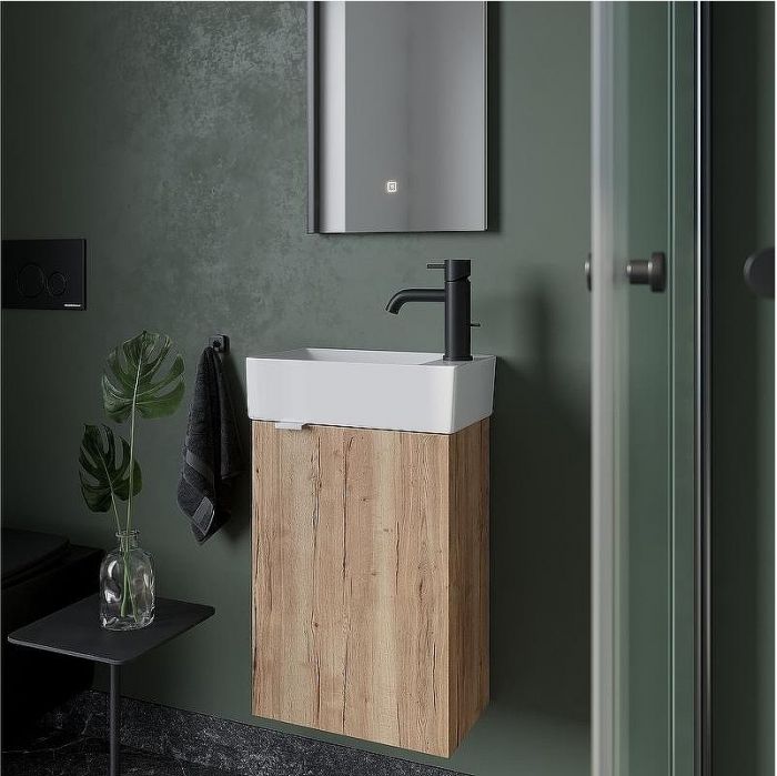 Тумба под раковину Sancos Mini 37 R MN35EGR подвесная Дуб Галифакс натуральный
