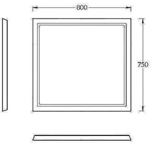 Зеркало Kerama Marazzi Pompei 80 PO.mi.80\BLK с подсветкой Черное глянцевое с бесконтактным выключателем