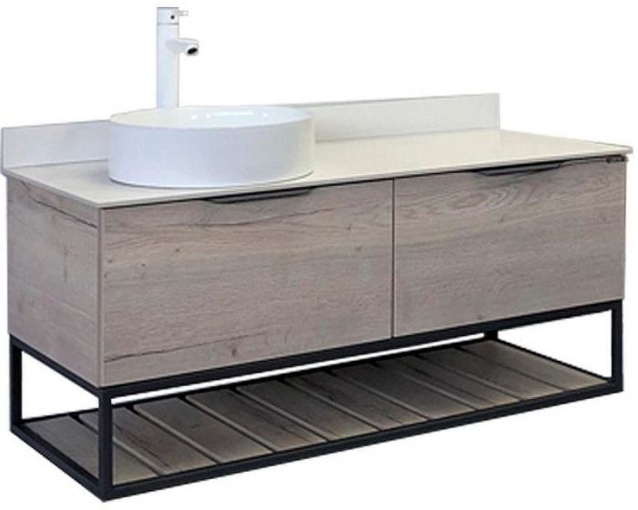 Тумба с раковиной Comforty Порто 120-1 00-00008905 подвесная Дуб дымчатый