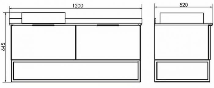 Тумба с раковиной Comforty Порто 120-1 00-00008905 подвесная Дуб дымчатый